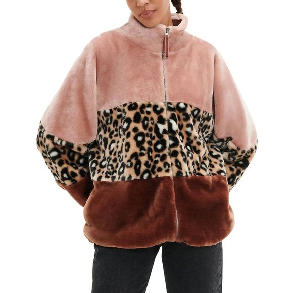 NWT UGG Elaina Faux Fur Jacket - Picture 2 of 14